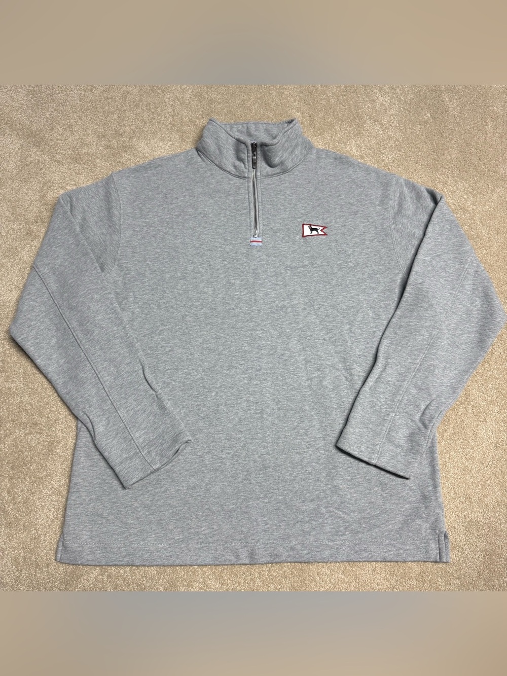 The Black Dog 1/4 Zip Pullover Sweatshirt Mens XL Gray Jacket Vineyard Golf